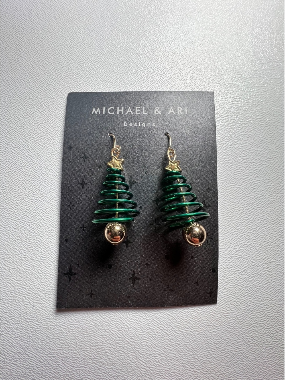 Michael & Ari Christmas tree earrings